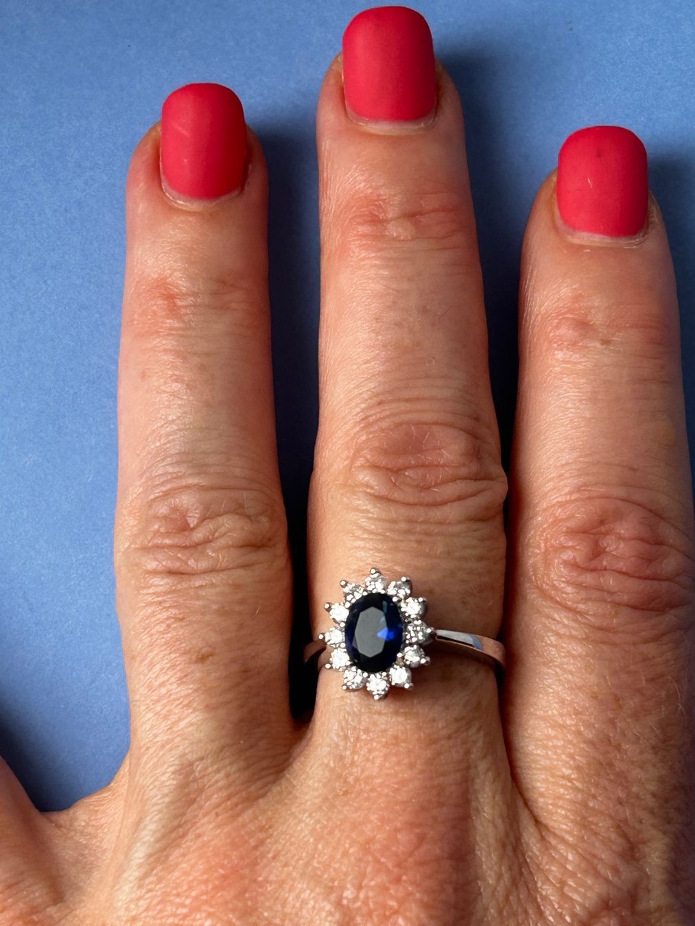 Bagues: Silberring Blue Flower festlich (55) – D'occasion à Dittingen par Bijoubelle 1