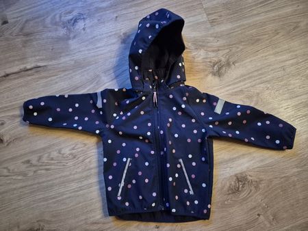 Softshelljacke H&M dunkelblau gepunktet Grösse 98