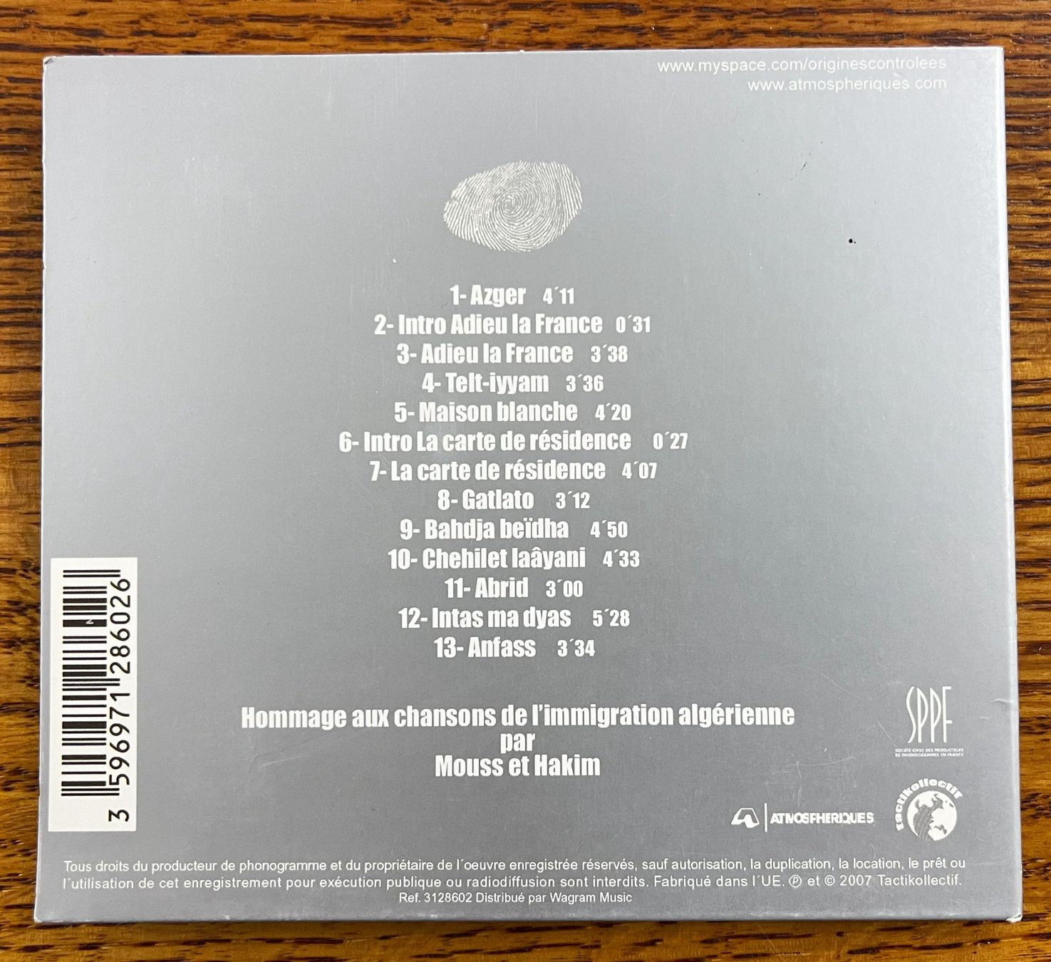 CD: Origines Controlees CD – Usato da Oftringen venduto da Vucki 1