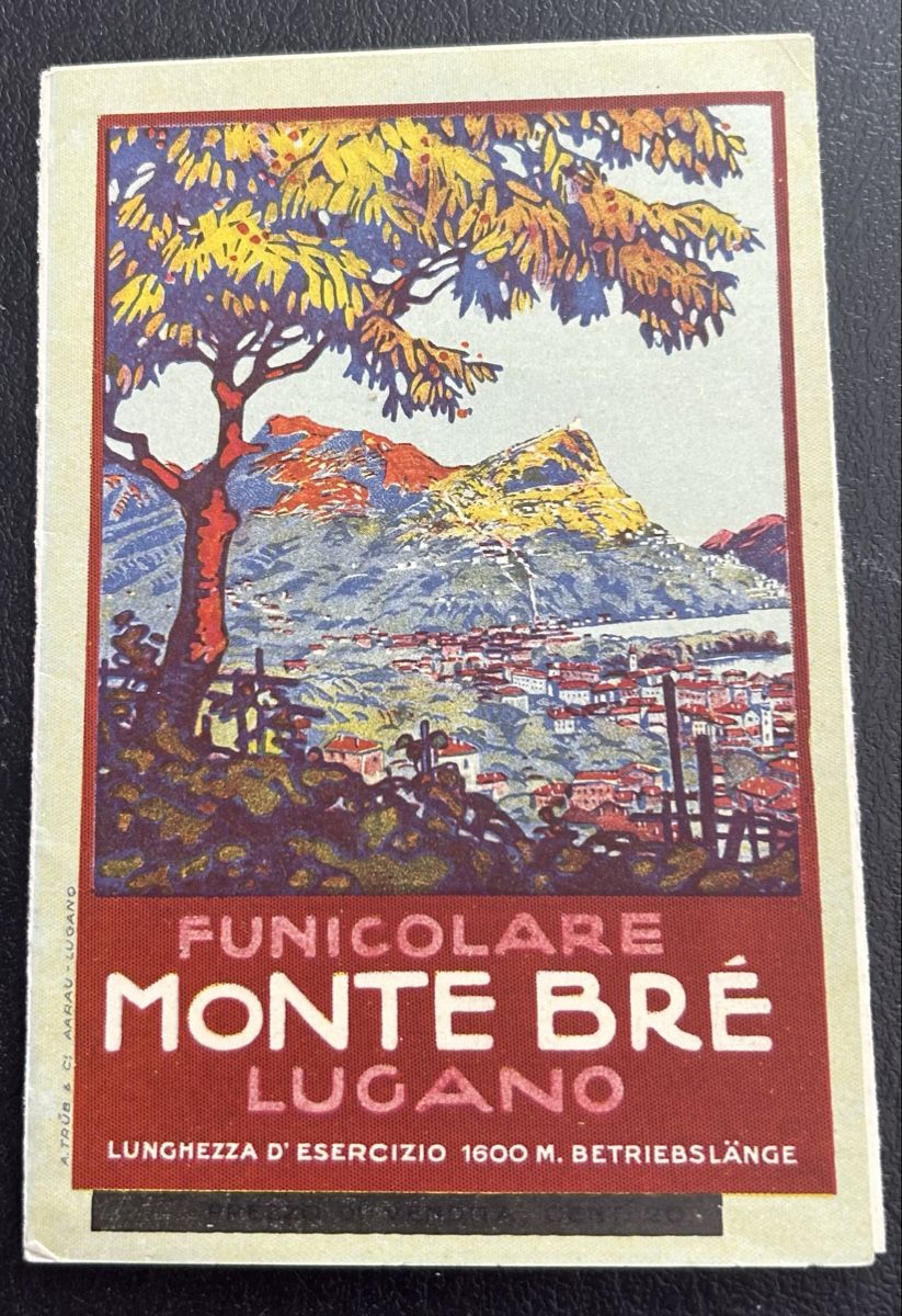 Cartoline postali: Lugano Monte Bre Prospekt  – Usato da Horw venduto da Tellbub