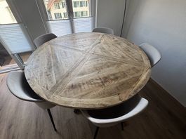 Runder Esstisch aus Mangoholz  Ø 150 cm