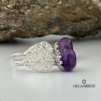 Ohrringe mit Amethyste – 925 Silber