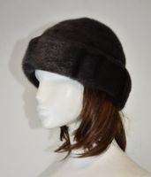 echte Nerz Mütze Pelzmütze Kappe Hut Unisex /grau/Gr.59 cm