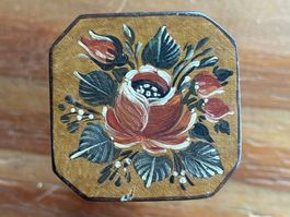 Flaschenverschluss - Kork/Holz, Blumenmotiv, Handbemalt
