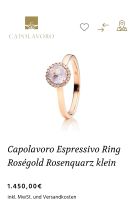 Capolavoro Ring Rotgold- Rosenquarz und Brillianten, 56