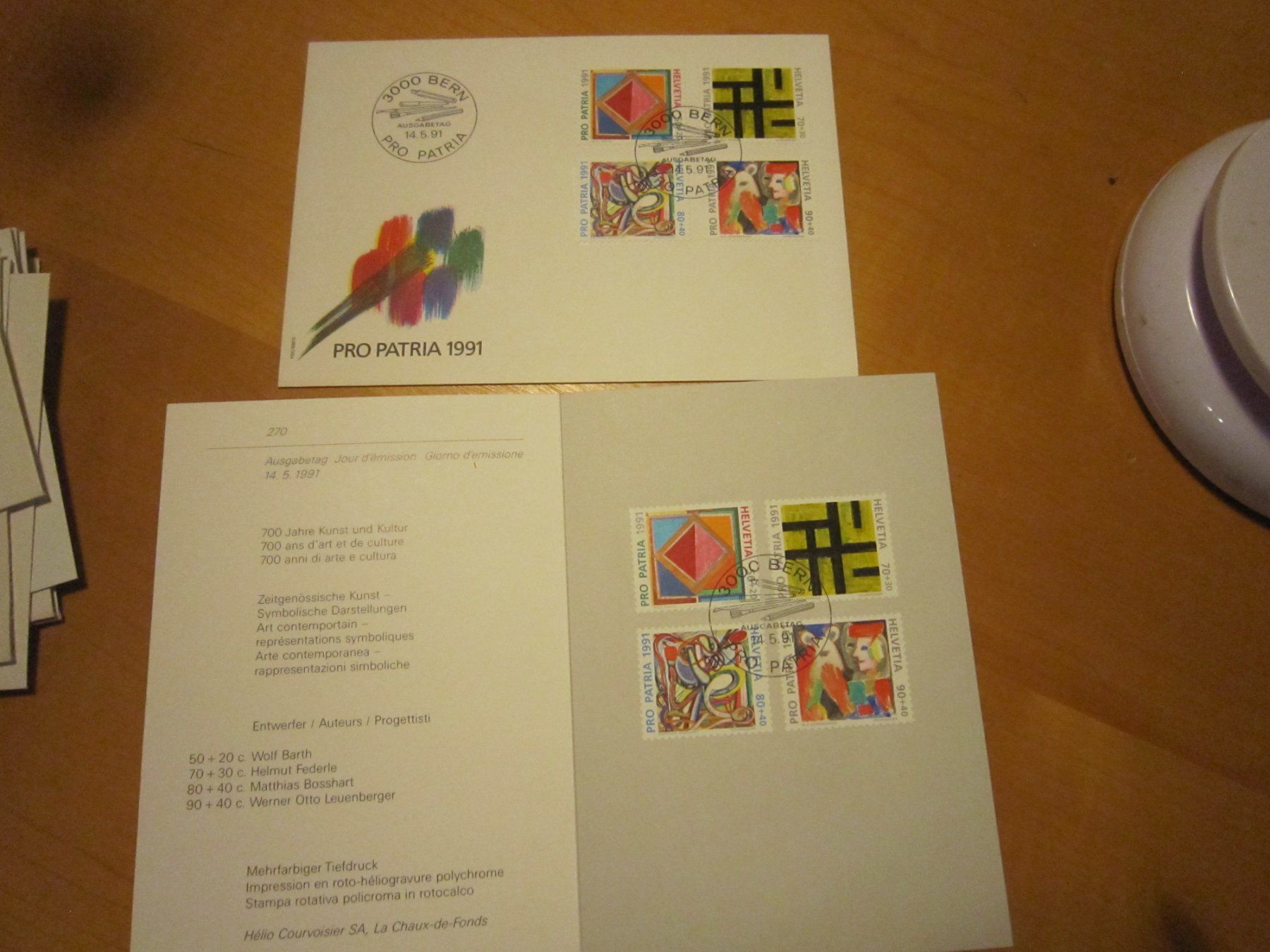 Alle Briefmarken: CH 1991 FDC Serien und Ptt Blätter – Gebraucht aus Gordola von Polentaefung 8