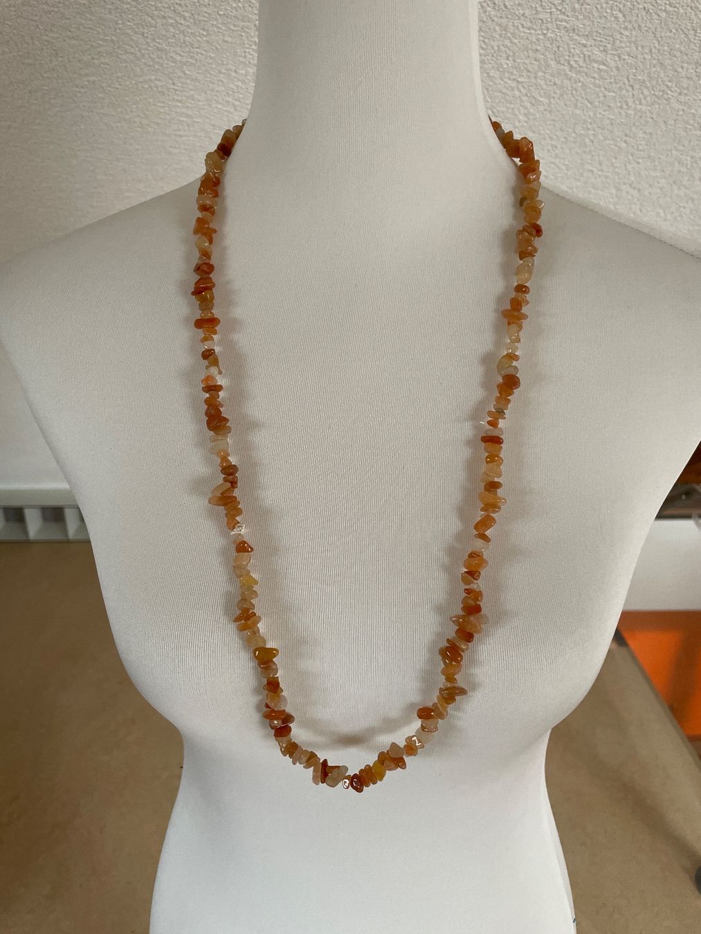 Catenine: Kette (Karneol oder Bernstein?) Splitterkette, Boho Chic – Nuovo (secondo la descrizione) da Klingnau venduto da vollmond36 1