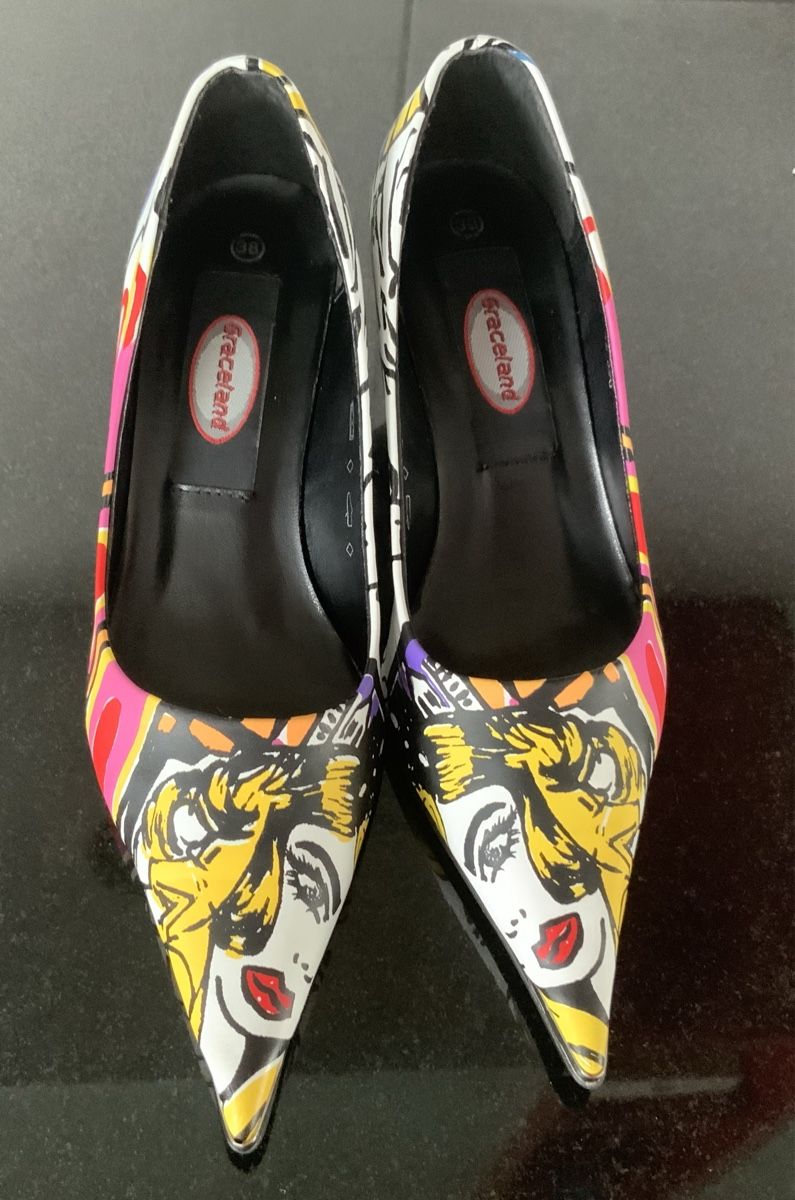 Graceland Scarpe da donna: Pop Art / Comics Pumps Gr. 38 Eyecatcher – Nuovo (secondo la descrizione) da Münsingen venduto da Innchen 9