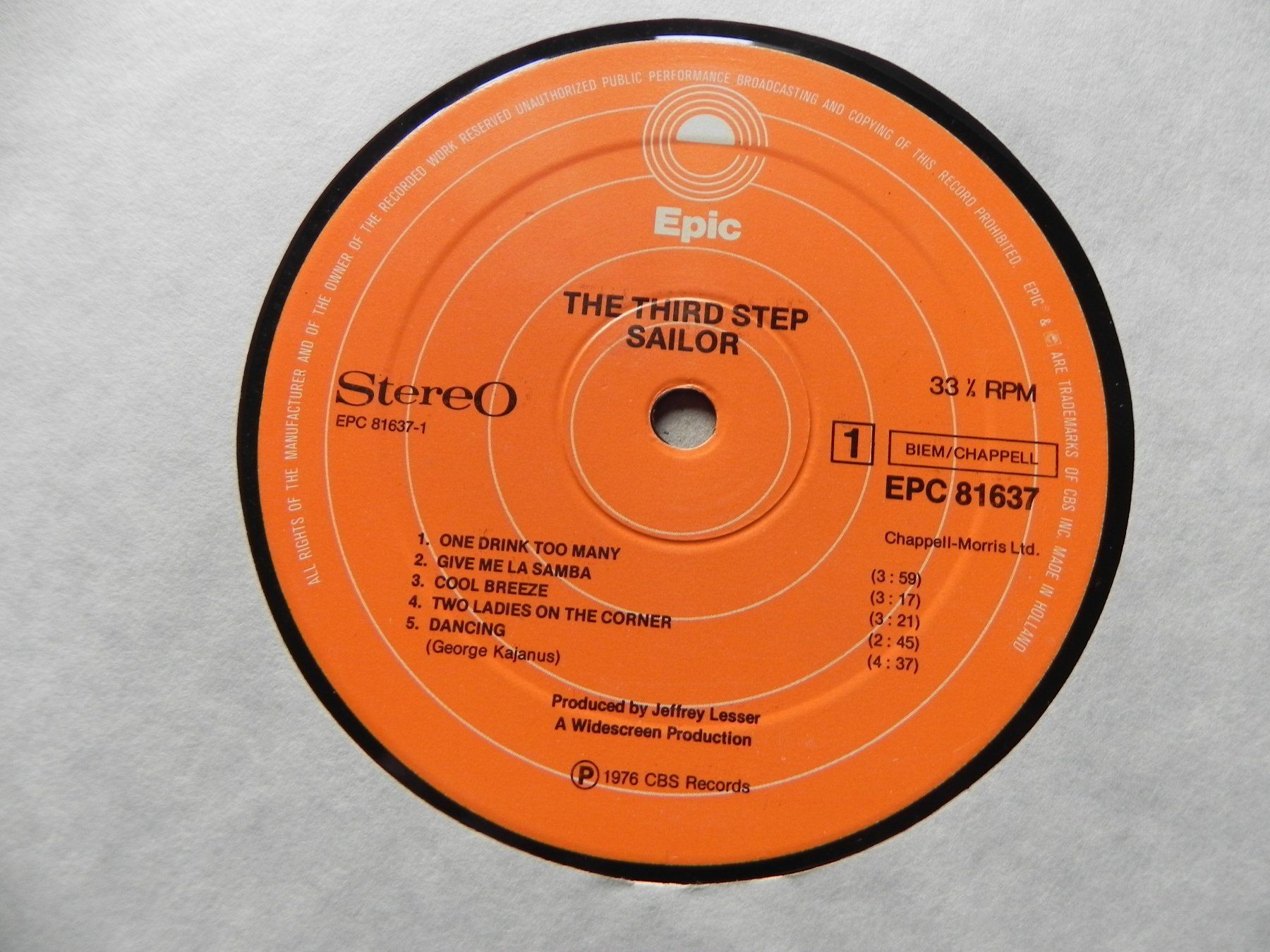 Dischi in vinile: LP brit. Pop Band Sailor 1976 The Third Step – Usato da Siebnen venduto da krimsie 4