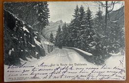 La route des Diablerets en hivers 1903