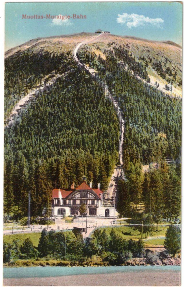 Cartoline postali: St. Moritz - Standseilbahn Muottas Muragl – Usato da Binningen venduto da Mountainrider