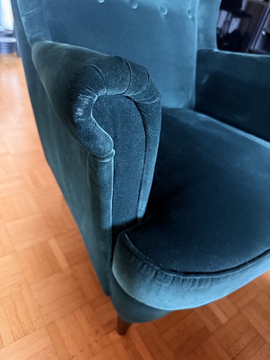 Sessel: Ohrensessel mit Hocker Tannengrün – Gebraucht aus Wädenswil von Anysohm 1