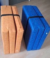 Faltmatratzen Set blau und orange gebraucht
