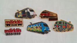 Sammlung von Märklin Pins, Anstecknadeln, zum Teil limitiert