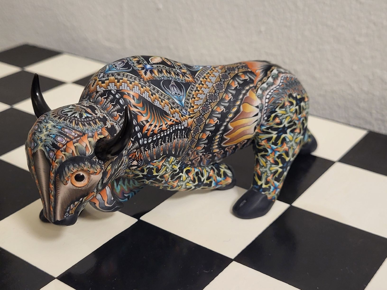 Skulpturen & Statuen: Fimo Bison, handgemacht, Jon Stuart Anderson, 2016 – Gebraucht aus Allschwil von uhrenbinz 2