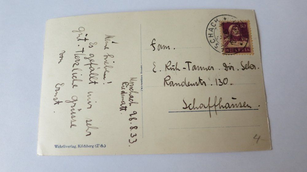 Cartoline postali: Morschach / SZ - 1933 – Usato da Jona venduto da centumprata 1