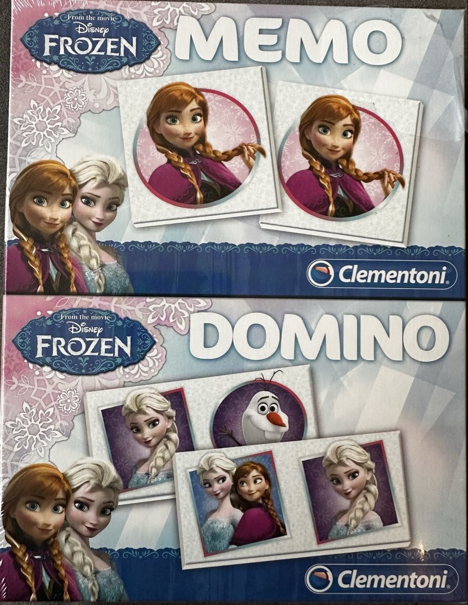 Clementoni Giochi: Frozen Memo + Domino Spiel – Nuovo e nell'imballaggio originale da Neuenhof venduto da Tina022