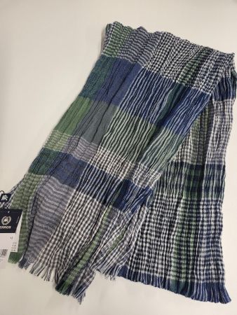 LERRROS Herrenfoulard,Blau/Grün kariert,NEU,9.90 statt 39.90