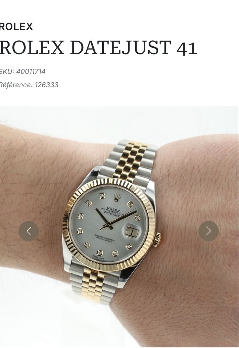 Rolex Orologi: Rolex Datejust 41 mm Bicolor mit Diamanten – Usato da Basel venduto da David_2019 2