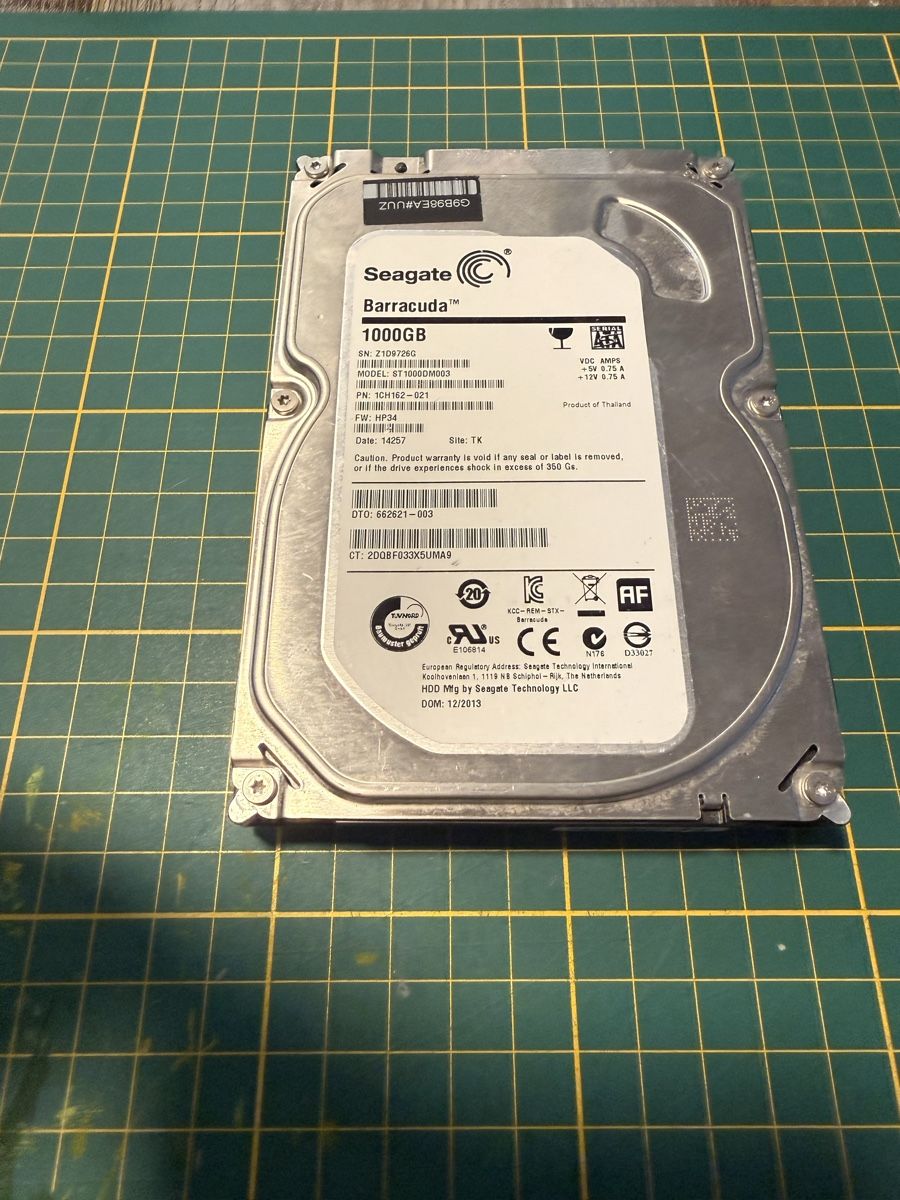 Seagate Harddisks: Disque dur HDD Seagate Barracuda 1000 Go – Defekt aus Domdidier von DevilTek