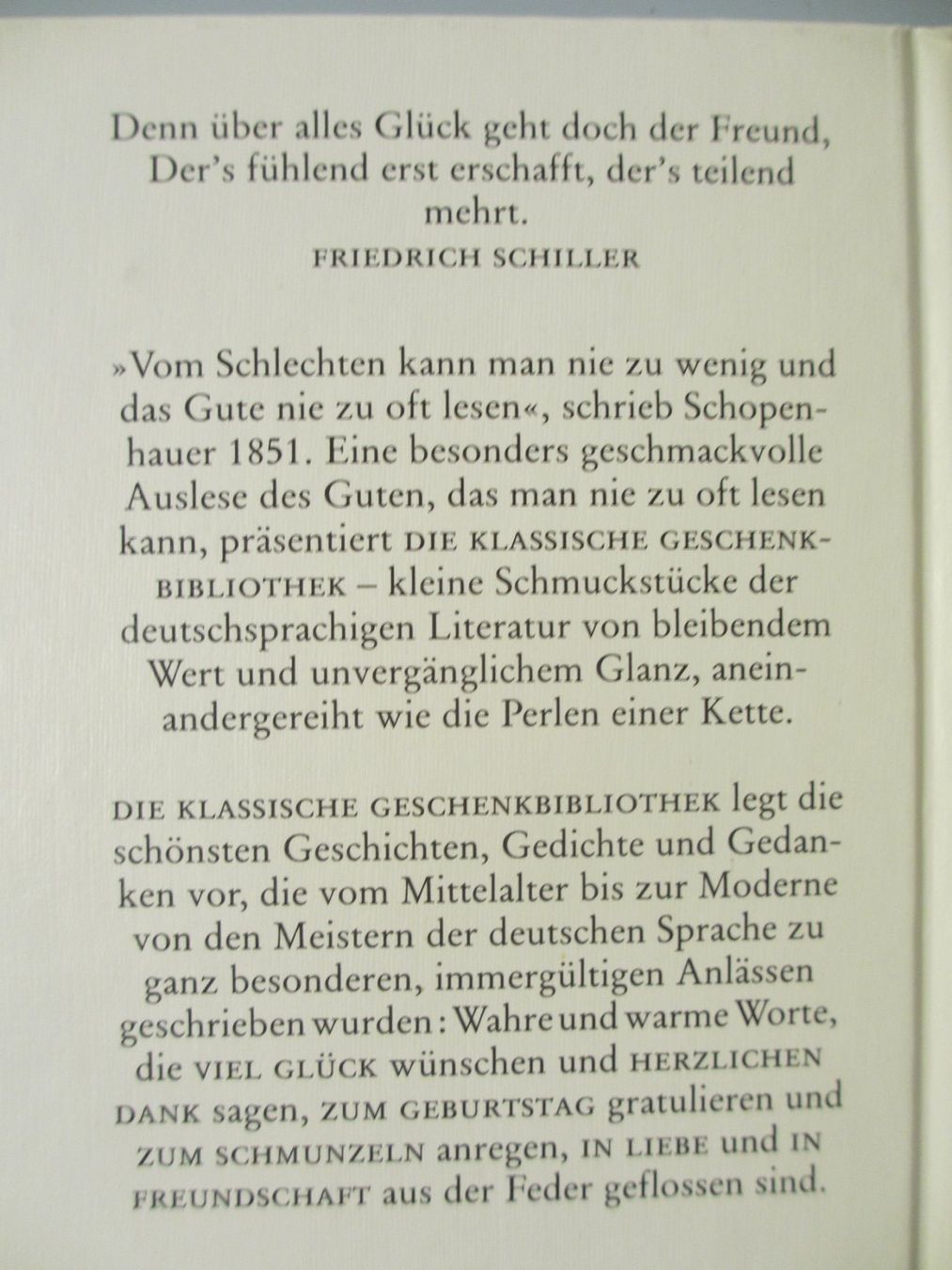 Libri: Geschenkbuch "In Freundschaft" - Klassische Bibliothek – Usato da Herisau venduto da fan_h9qj 1
