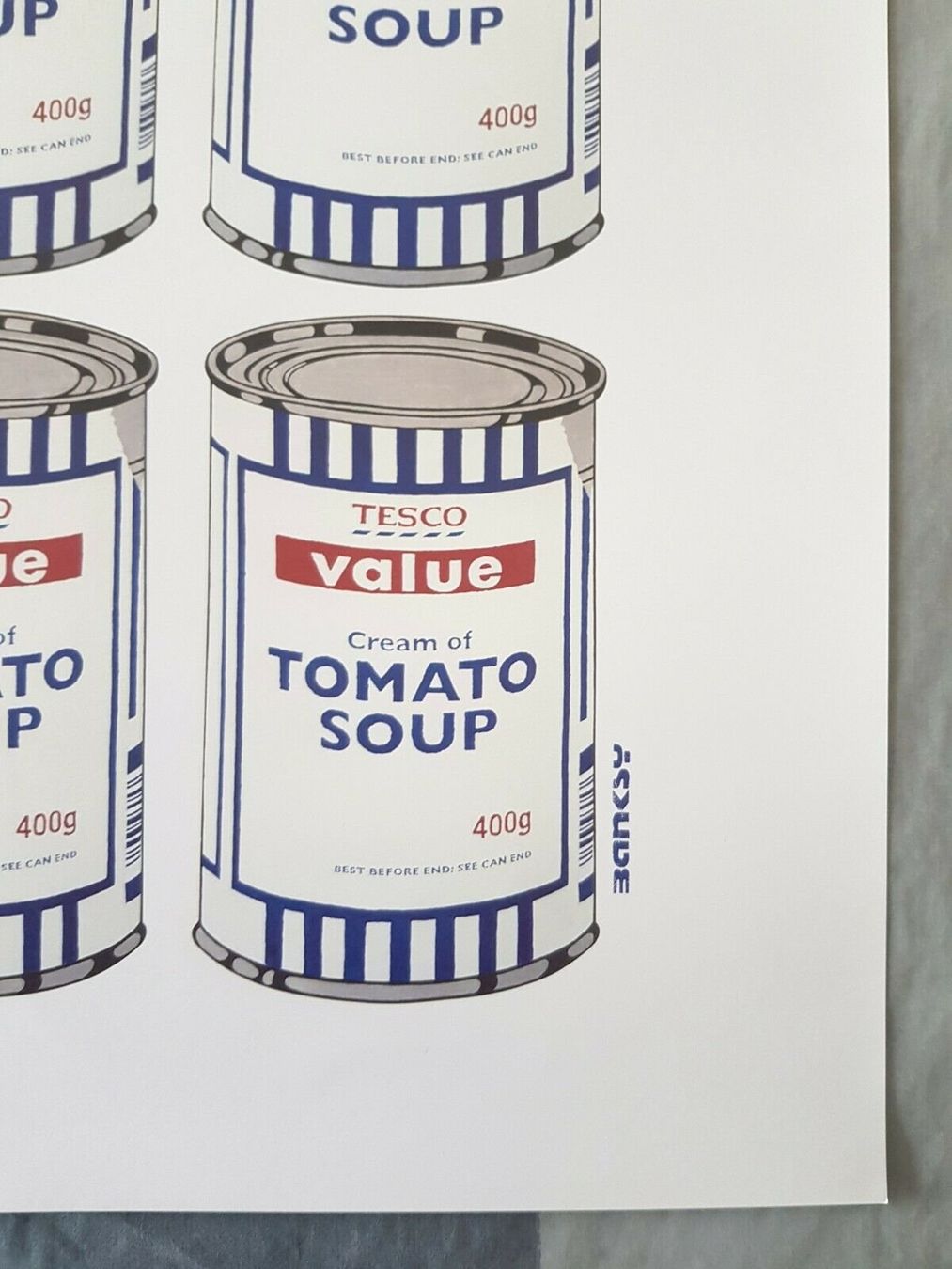 Grafica & Litografie: Banksy - Original Tesco Value Tomato Soup Cans Lithograph – Usato da Petit-Lancy venduto da Art_Collector 2