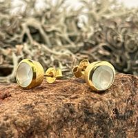 Ohrstecker mit Aquamarin - Silber vergoldet