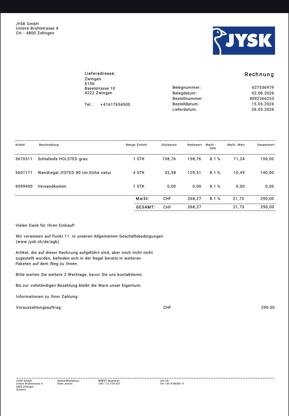 Sofas: jysk Holsted Schlafsofa Sofa Bettsofa – D'occasion à Reinach BL par MIL-HA 6