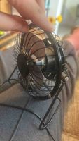 USB Desk Fan Black Compact Design
