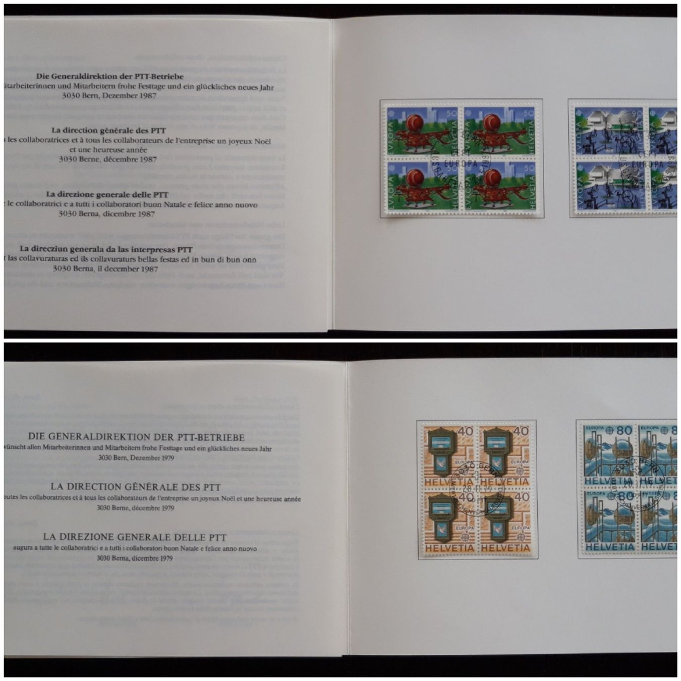 Tutti i francobolli: PTT Karten 1987 und 1979 – Usato da Buus venduto da papillon098