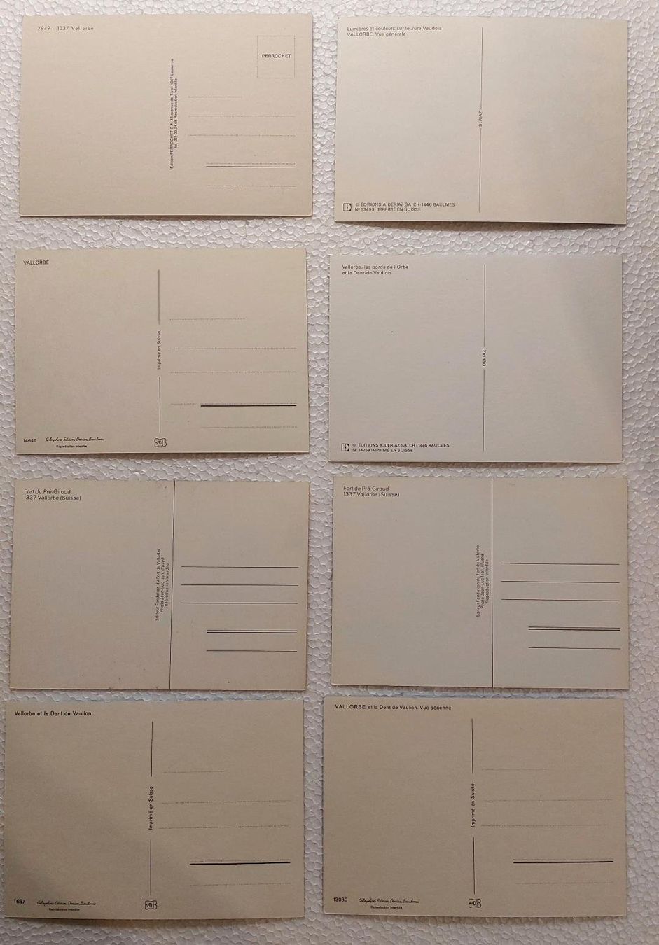 Cartoline postali: VALLORBE - Lot de 8 cartes – Usato da Delémont venduto da Domdom1 1