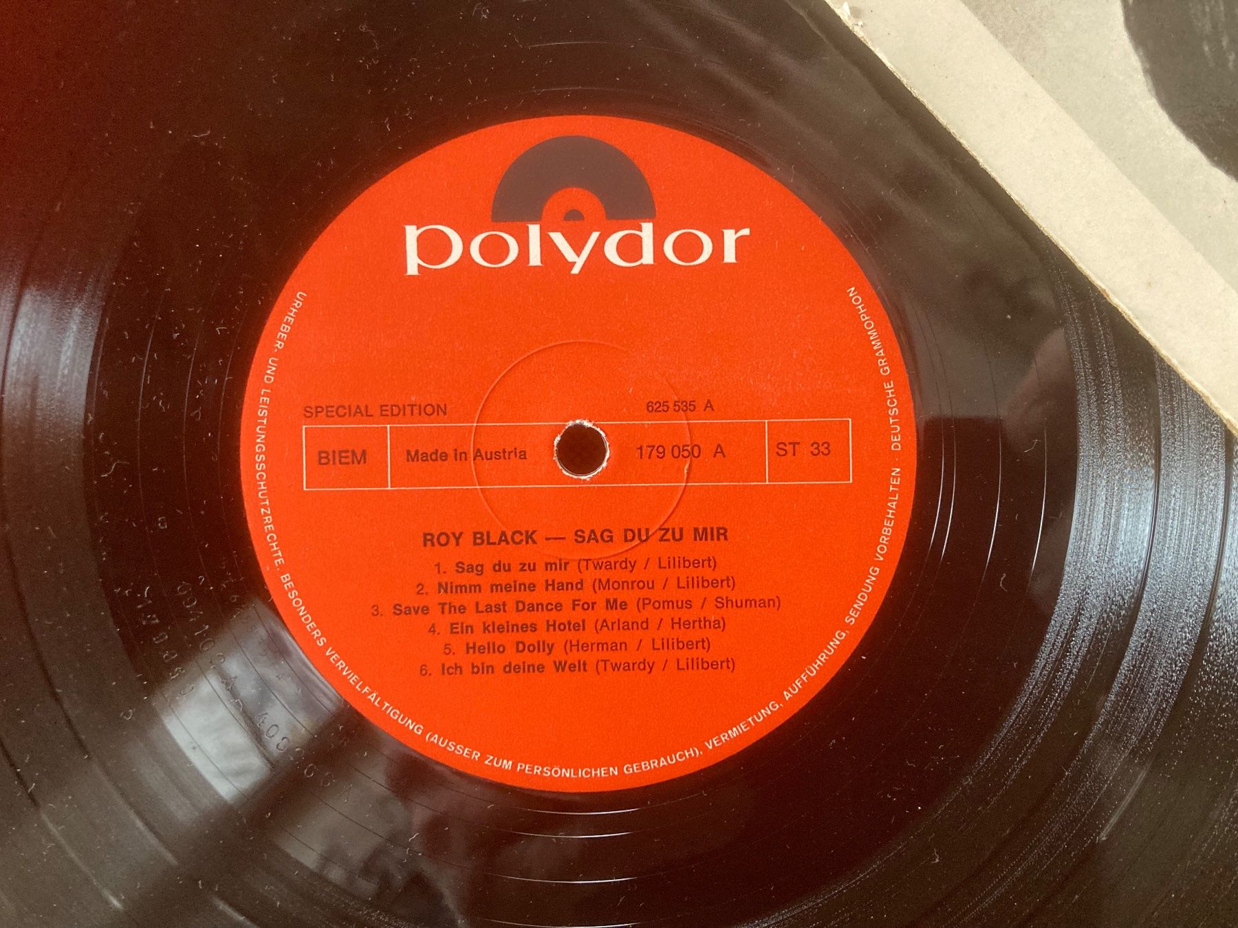 Dischi in vinile: Black Roy - Sag Du zu mir - Lp – Usato da zürich venduto da papalapa 3