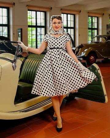 Vintage style polkadot Kleid xs-s