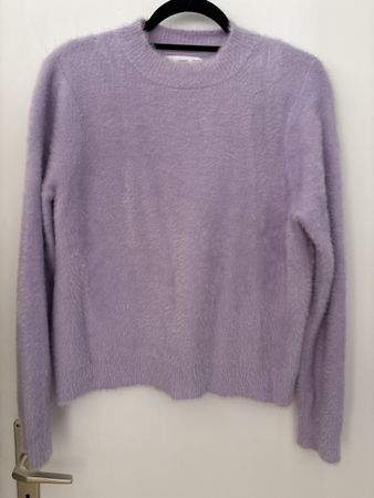 Mango Pullover flauschig lila 