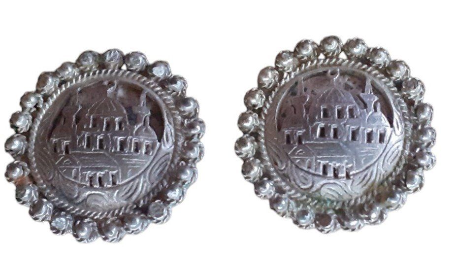 Orecchini pendenti & Orecchini a lobo: Ohrclips Vintage Silber Blaue Moschee – Usato da Mörschwil venduto da wunderkiste44