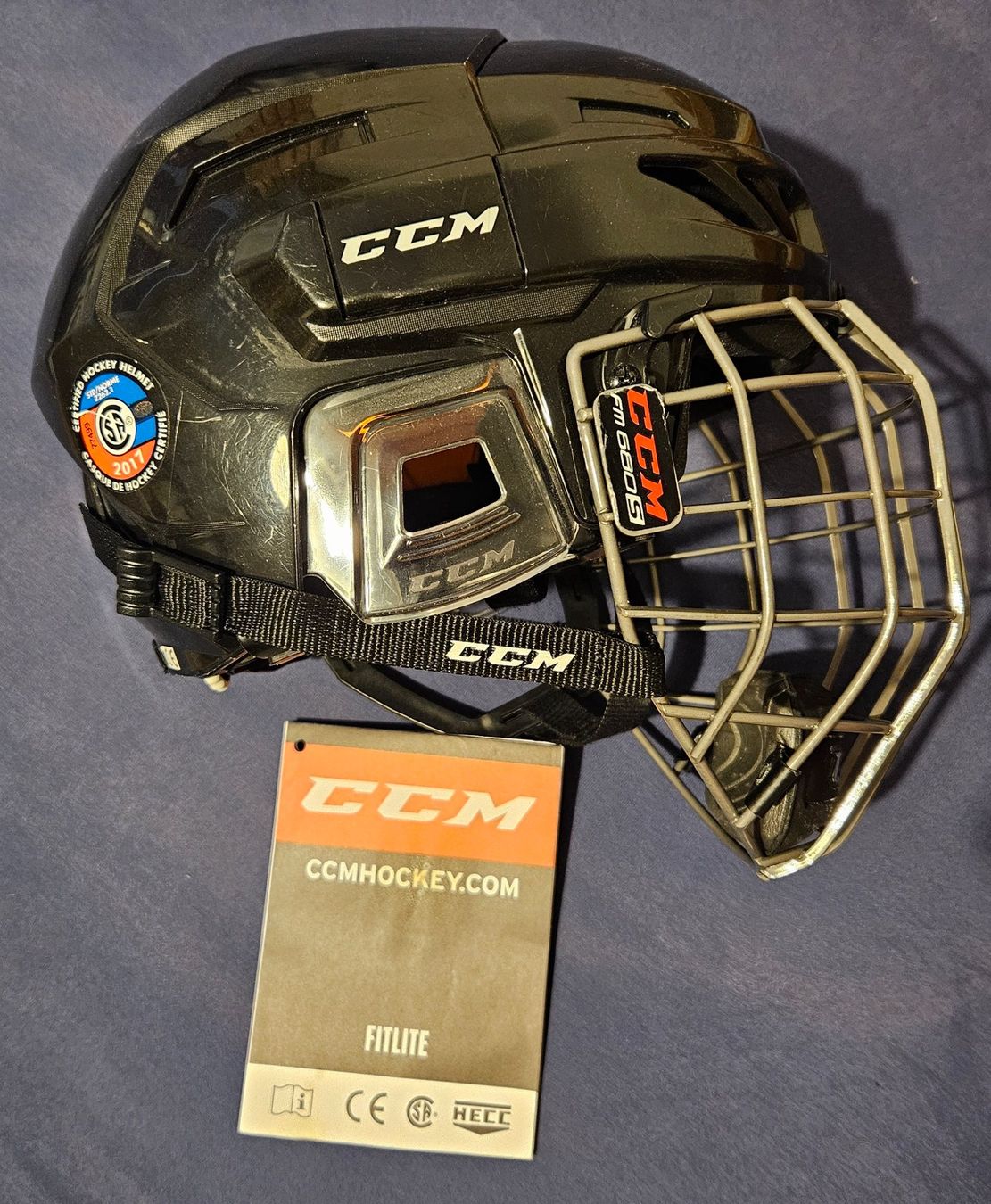Caschi: CCM FL90 Eishockeyhelm Combo, Schwarz, Grösse M – Usato da Uttigen venduto da Mb10001
