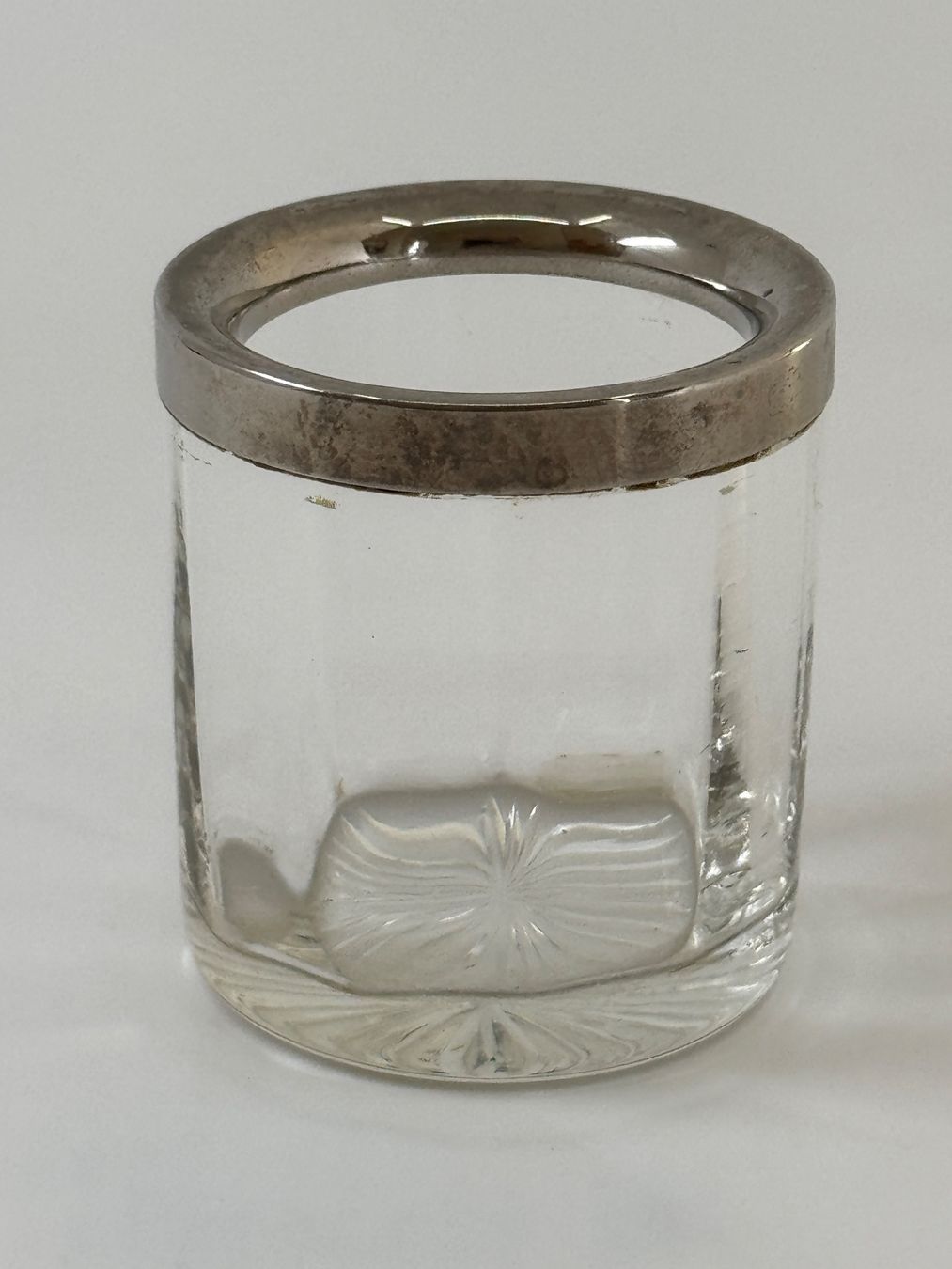 Bicchieri: Glas mit silbernen Rand Behälter Vintage Deko – Usato da Zürich venduto da hansUeli99 1