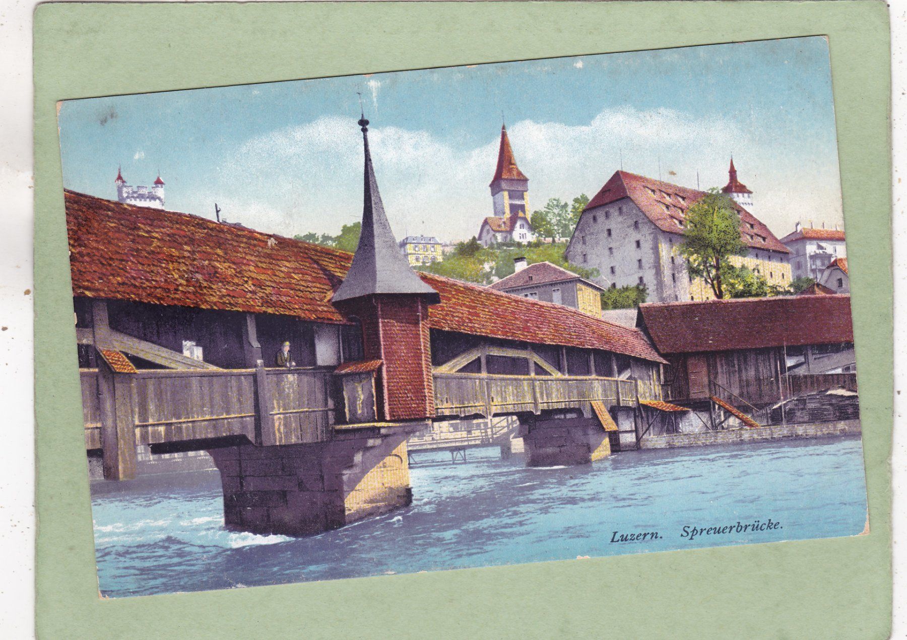 Ansichtskarten: Luzern Spreuerbrücke – Gebraucht aus Herisau von Lisegrat2008