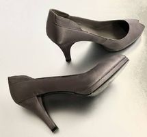 Scarpe décolleté grigio argento