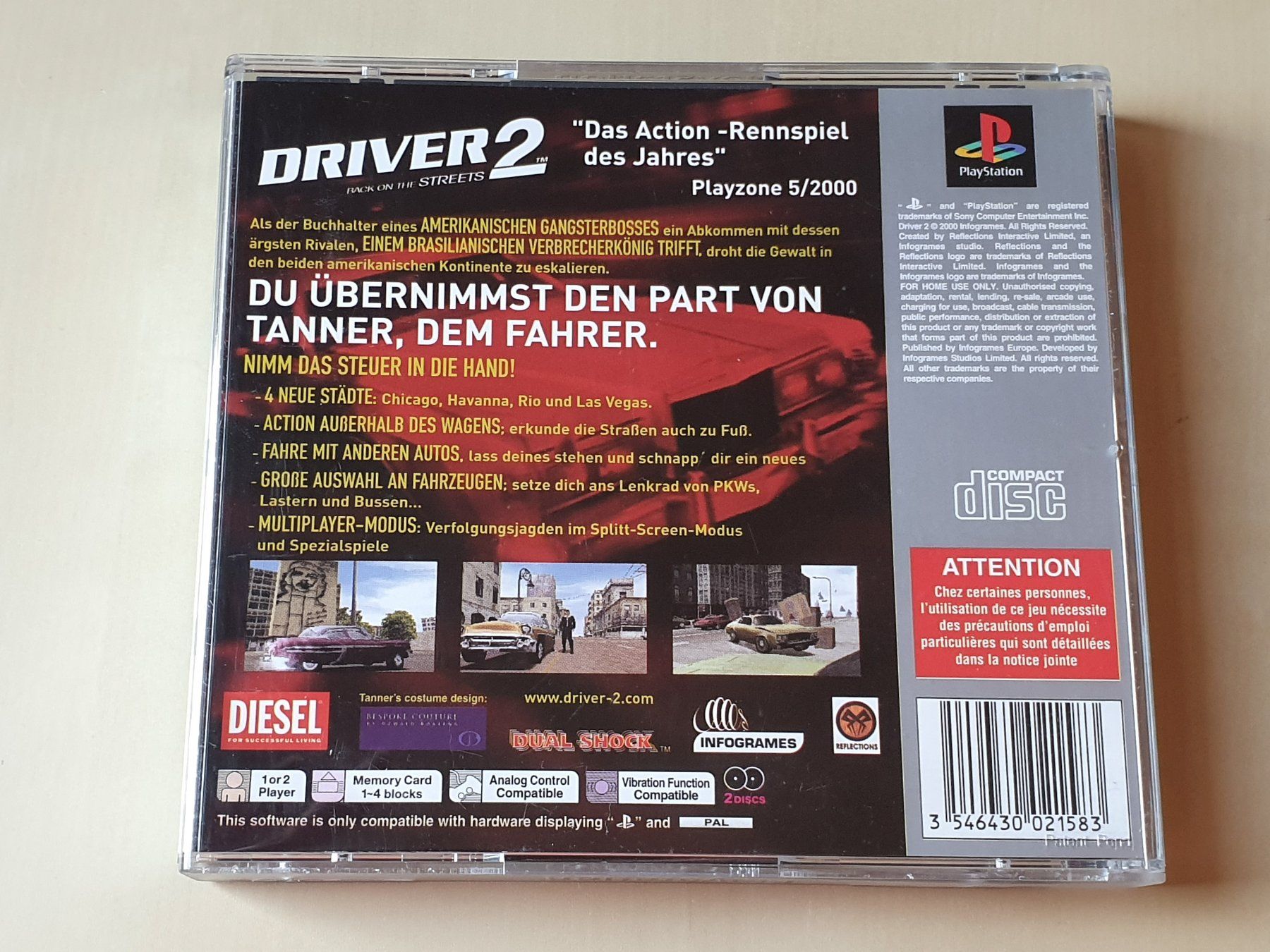 Sony Giochi: Driver 2 – Usato da Stansstad venduto da collectorsshop 1