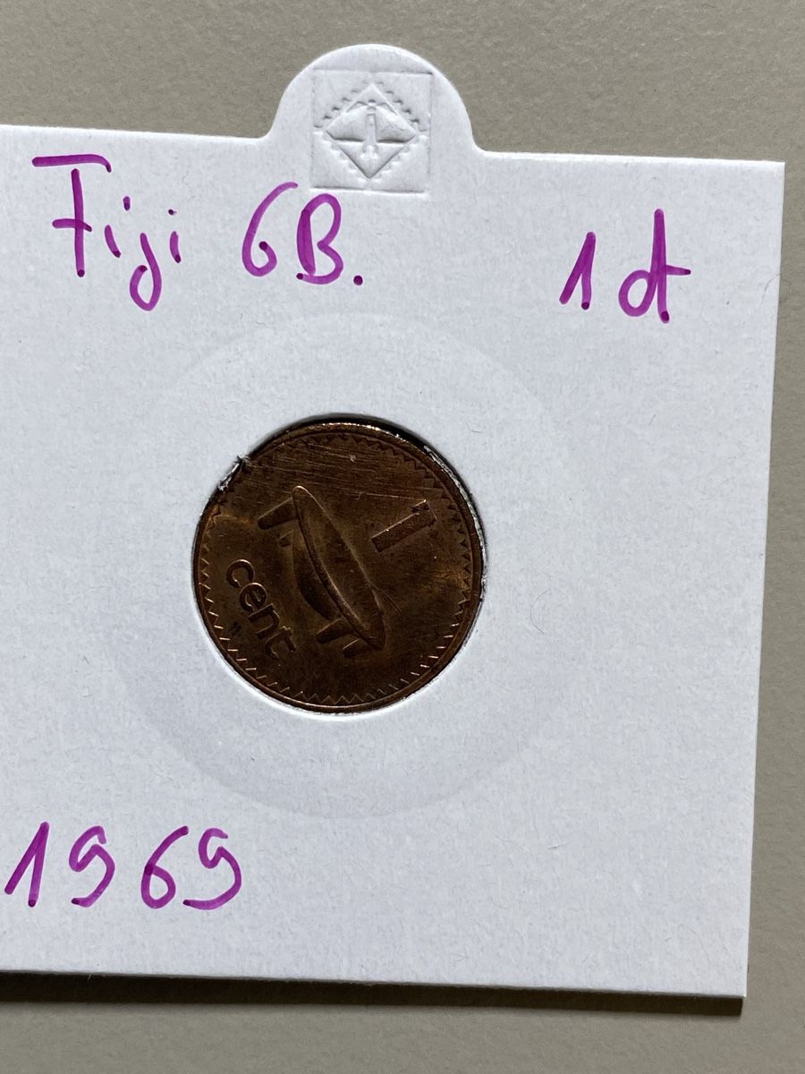 Toutes les monnaies: Fiji (GB) - 1 centime - 1969 – D'occasion à Payerne par Mike1682