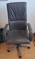 Leder - Bürostuhl SITAG grau