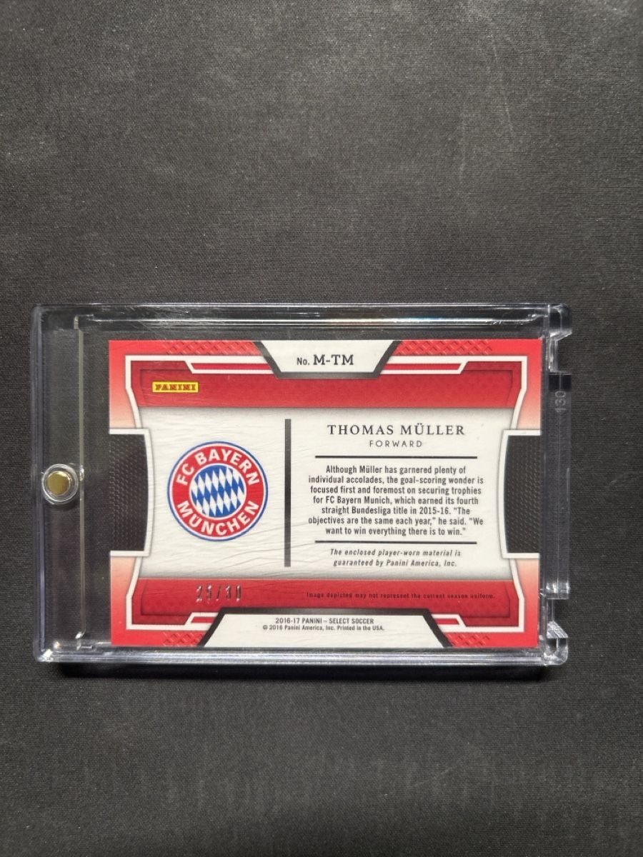 Panini Carte collezionabili: Panini select patch Thomas Müller 25/30 Jersey Match – Usato da Greppen venduto da hcv_cc2r 1