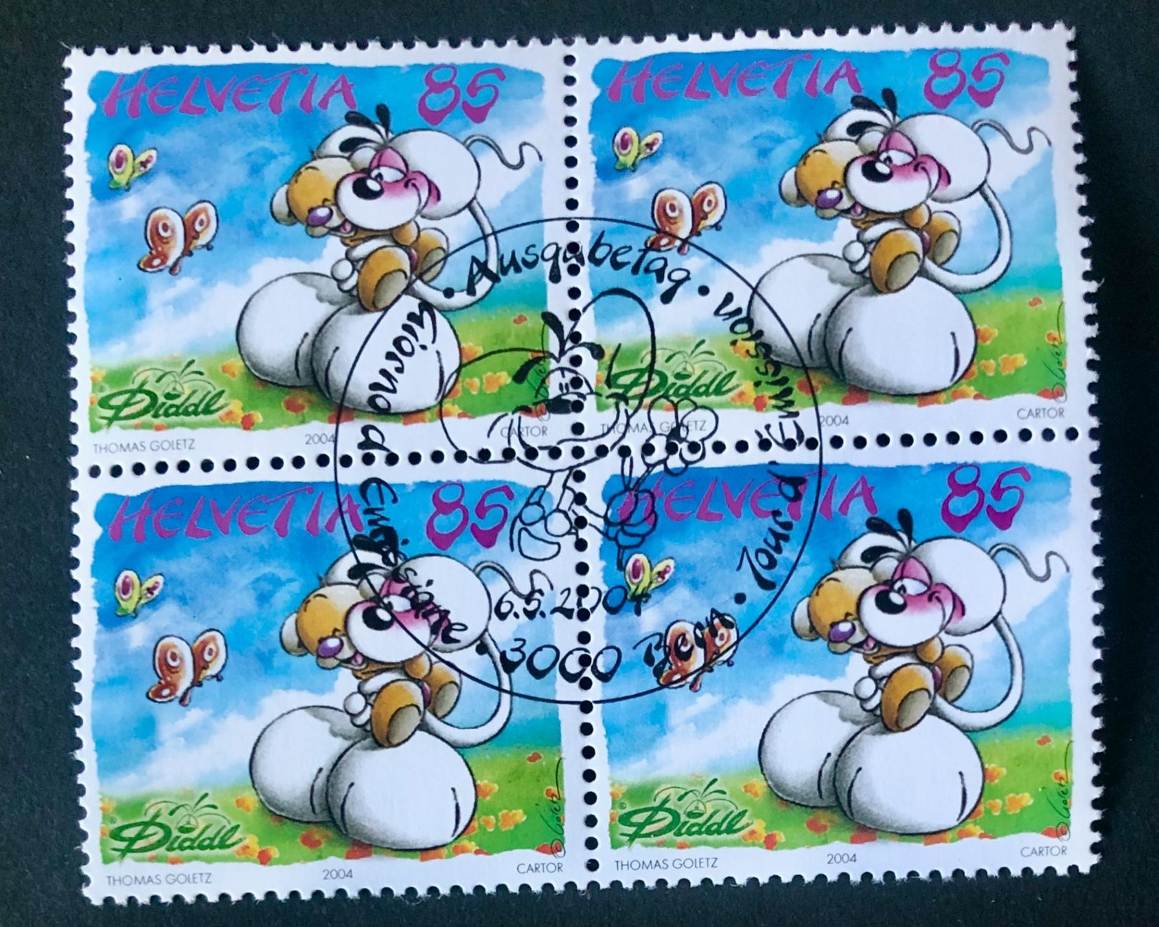 Tutti i francobolli: Viererblock Nr.1125/1126 mit Stempel Bern 2004 – Usato da Aarau venduto da Billa007 1