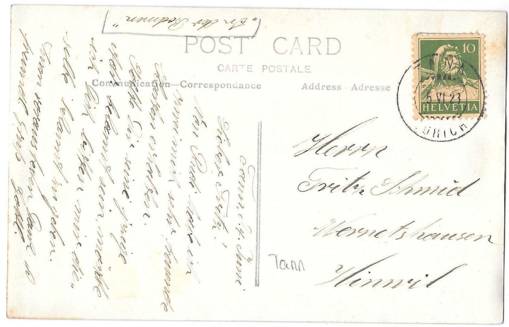 Cartoline postali: Tann bei Rüti Detailansicht – Usato da Olten venduto da clotaldi 1