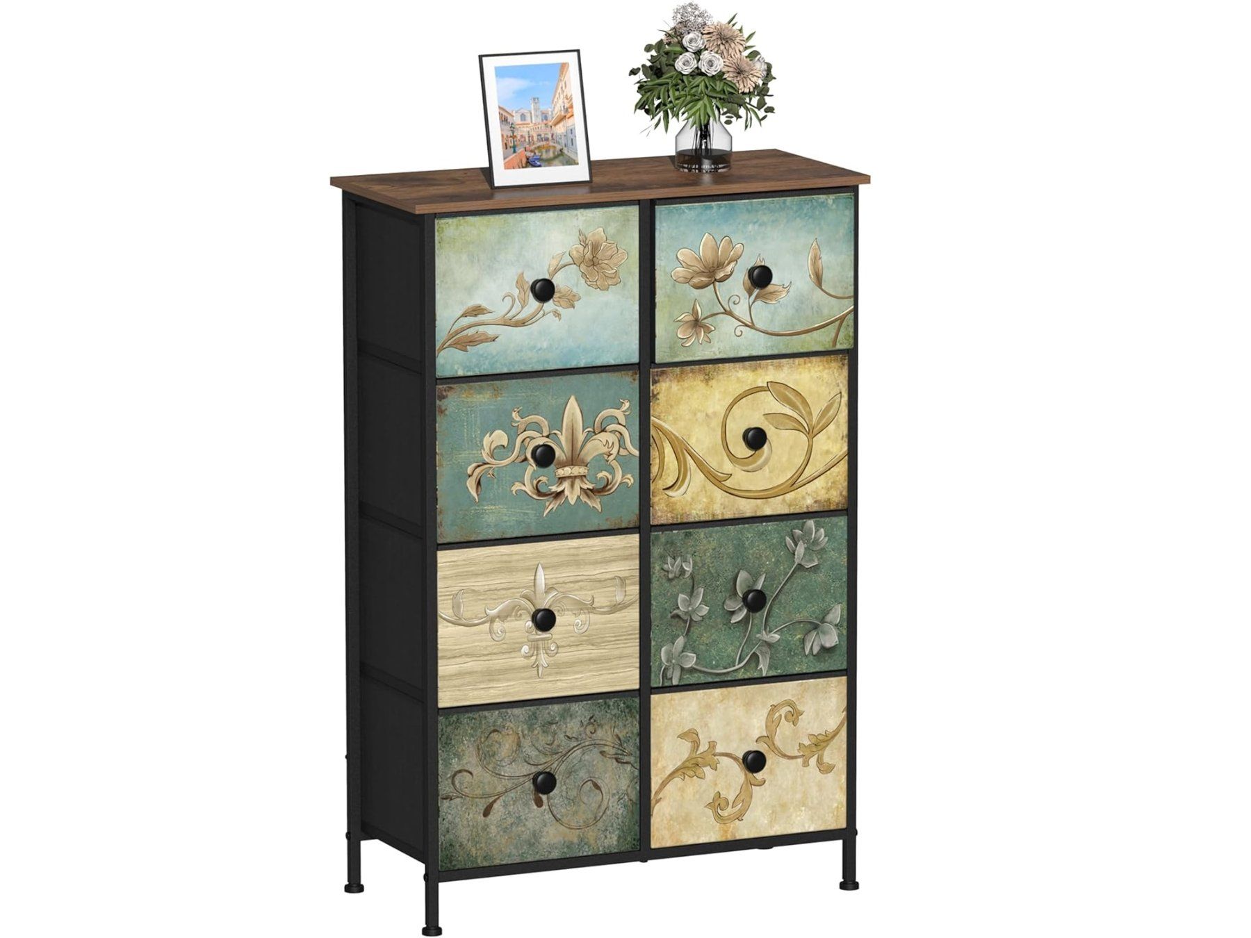 Cassettiere: Kommode mit 8 Stoffschubladen, böhmische Kommode, Vintage – Nuovo e nell'imballaggio originale da Affoltern am Albis venduto da scrapbooking
