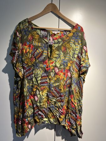 Paprika Sommer Bluse, circa Grösse 50