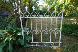 Zaunelement weiss Rankgitter Gittertor Metall shabby chic