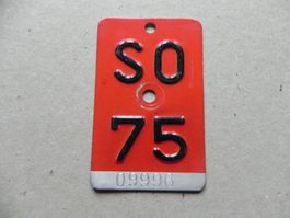 Velonummer Rad Velo SO 1975 Solothurn 75 Nummer Geschenk