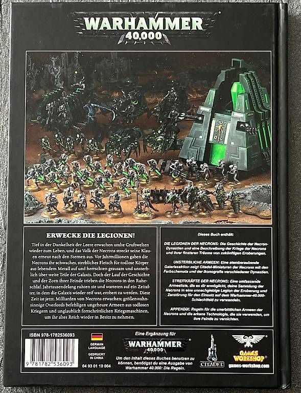 Libri: WARHAMMER 40,000 CODEX NECRONS – Usato da Gränichen venduto da Kretiundpleti 2